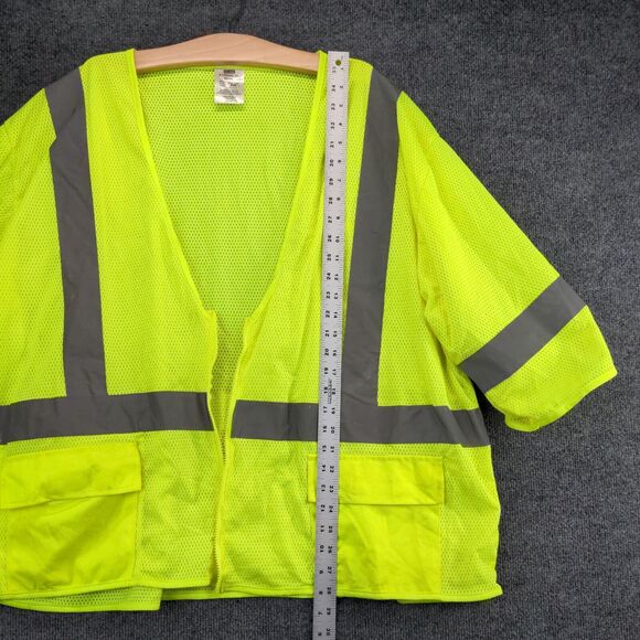 Uline Class 3 Reflective Safety Shirt Mens Size 2XL 3XL Bright Yellow Green - Picture 3 of 12